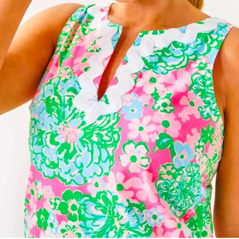 NEW LILLY PULITZER Romney Shift Romper in Multi Plumes In Bloom SIZE 2 NWOT - Picture 9 of 10